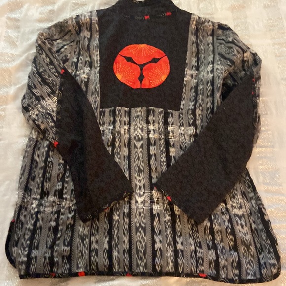 Emily Robertson Hood custom jacket w/ mandarin collar coin buttons large - Picture 8 of 12